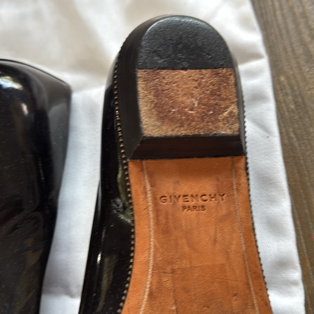 Givenchy Black Flats with Zipper Detail Size 7/7.5 - Picture 4 of 11
